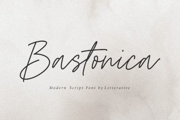 Bastonica: A Modern Script Font for Editorial Design