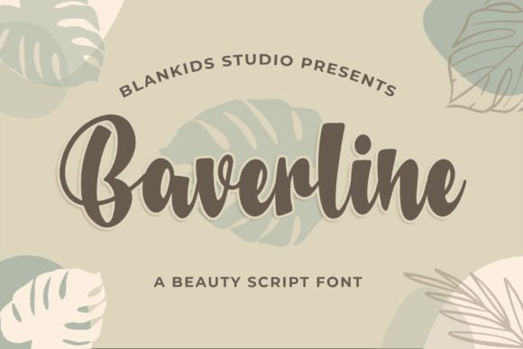 Baverline Font: A Bold Script for Editorial Design and Branding