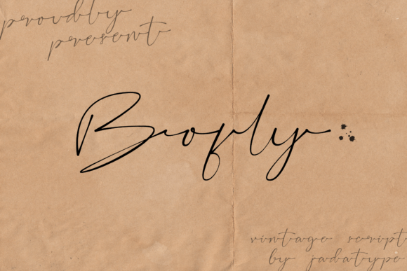 Bofly Font for Business: A Romantic Script with Real-World Uses