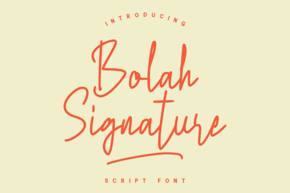 Bolah Signature Font: A Touch of Elegance for Editorial Design