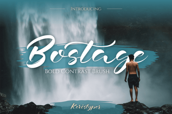 Bostage: A Bold Script Font for Campaign Headlines