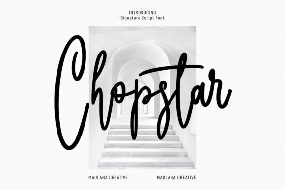 Chopstar: A Modern Script Font for Digital Branding and Web Design