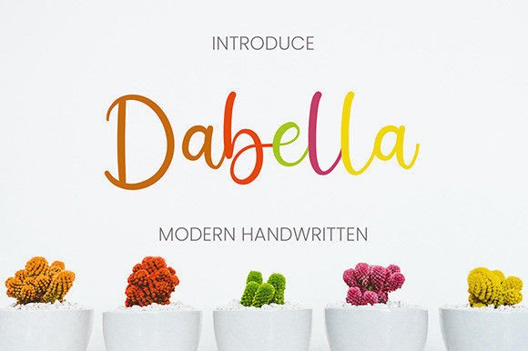 Dabella: A Handwritten Script Font for Creative Makers