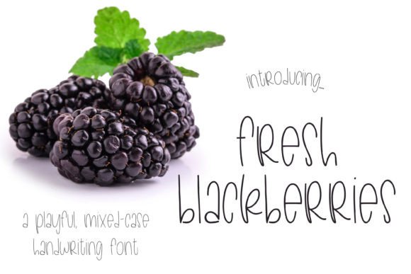 Fresh Blackberries Font for Playful Brand Campaigns