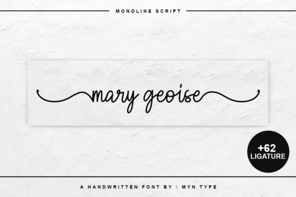 Mary Geoise Font for Branding Projects with Personality