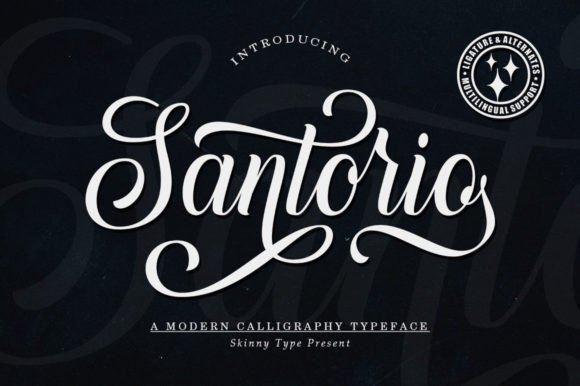 Santorio Script Font for Modern Web Design Projects
