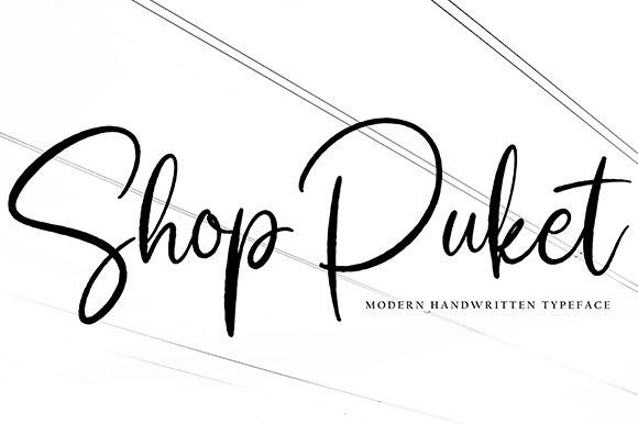 Shop Puket: A Stylish Script Font for Web Design Projects
